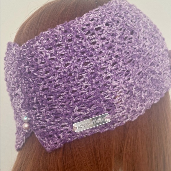Hand Knits 2 Love cotton Headband Headwrap Bandana Satin Flowers Beads Ombre Hip main image 10